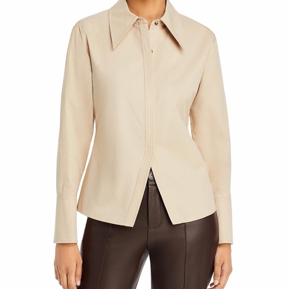 Anine Bing Tiffany Tan Collared Shirt